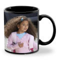 Schwarzer Becher mit weißem Panel, Sublimation Black Mug